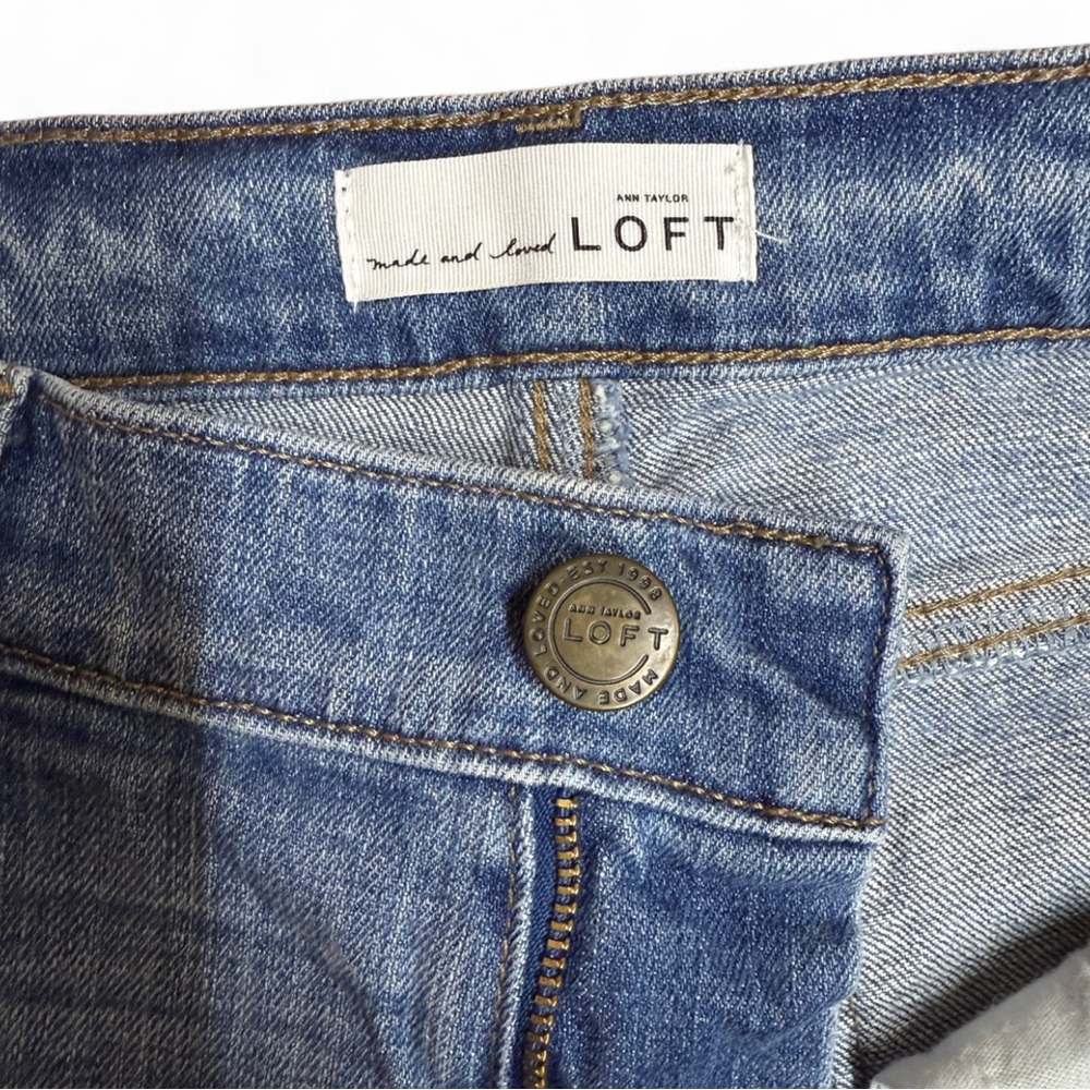 LOFT Relaxed Skinny Jeans Women's Size 27/4P Medium Wash Stretch - Picture 5 of 10